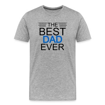 Der beste Papa aller Zeiten - Männer Premium Bio T-Shirt - Grau meliert - Vorne - Damien (186cm)