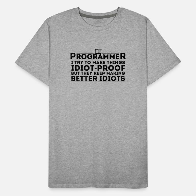 Funny Programmer Humor Computer Coder Programming Men's Premium Organic T-Shirt