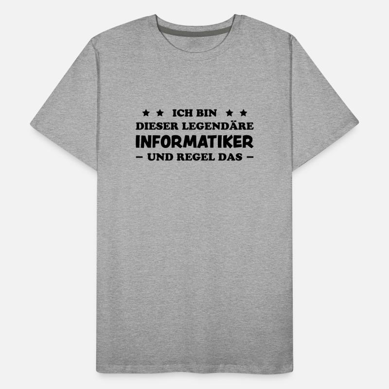 Informatiker Lustig Spruch Programmierer Geschenk Männer Premium Bio T-Shirt