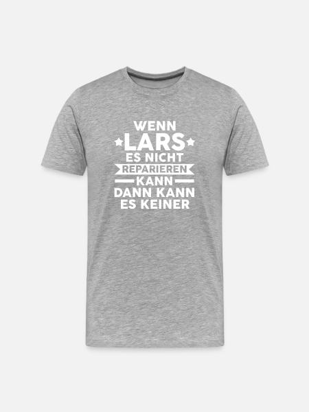 Lars - Männer Premium Bio T-Shirt - Grau meliert