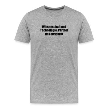 Wissenschaft - Wissenschaft und Technologie: - Männer Premium Bio T-Shirt - Grau meliert - Vorne - Damien (186cm)