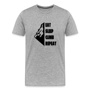 Mountaineering Mountain Climbers Mountain Climbing Climbing - Men's Premium Organic T-Shirt - heather grey - Front - Damien (186cm)