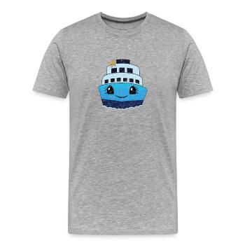 Cruise Ship Cruise Cruise Women - Men's Premium Organic T-Shirt - heather grey - Front - Damien (186cm)