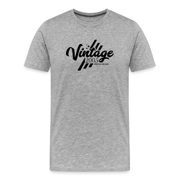 Vintage 2005 Geburtstag Sprüche - Männer Premium Bio T-Shirt - Grau meliert - Vorne - Damien (186cm)