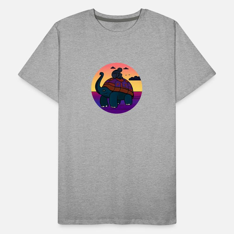turtle elephant monkey mythical creature Men's Premium Organic T-Shirt