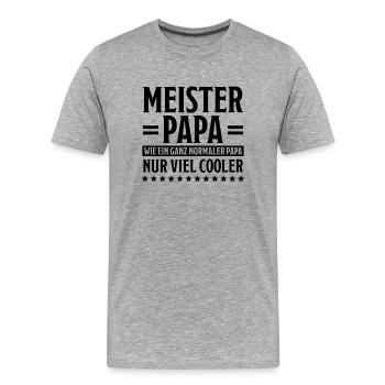 Meister Prüfung Lustiger Spruch Meister Geschenk - Männer Premium Bio T-Shirt - Grau meliert - Vorne - Damien (186cm)