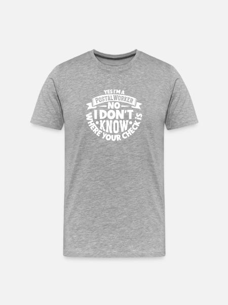 Postangestellte Postdame Postbote Post - Männer Premium Bio T-Shirt - Grau meliert