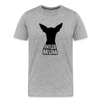 Ratler MUM - Men's Premium Organic T-Shirt - heather grey - Front - Damien (186cm)