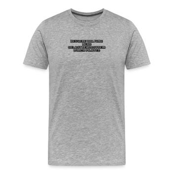 Pilates - Bessere Haltung, mehr Selbstbewusstsein - Männer Premium Bio T-Shirt - Grau meliert - Vorne - Damien (186cm)