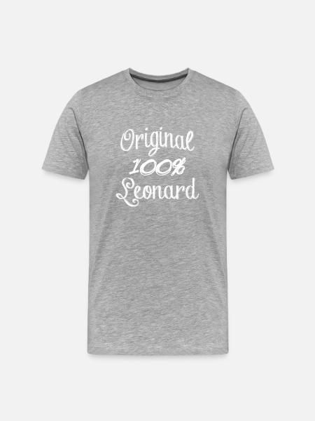 Original 100% Leonard - Männer Premium Bio T-Shirt - Grau meliert