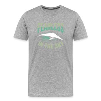 Furchtlos Am Himmel - Männer Premium Bio T-Shirt - Grau meliert - Vorne - Damien (186cm)