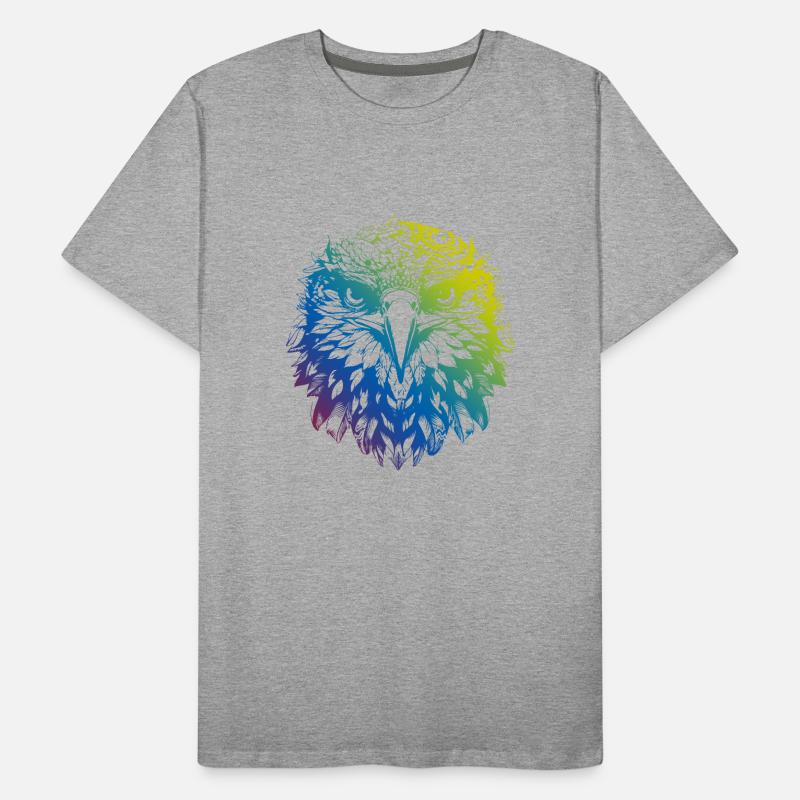 Adler Mandala Boho Männer Premium Bio T-Shirt