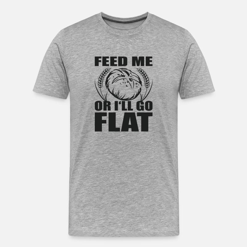 Sauerteig Starter Sauerteigbrot Backfans Backen - Männer Premium Bio T-Shirt - Grau meliert