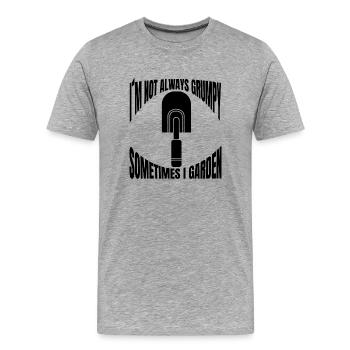 Jardinier Cadeau Jardinier Accueil Verger - T-shirt bio Premium Homme - gris chiné - Devant - Damien (186cm)