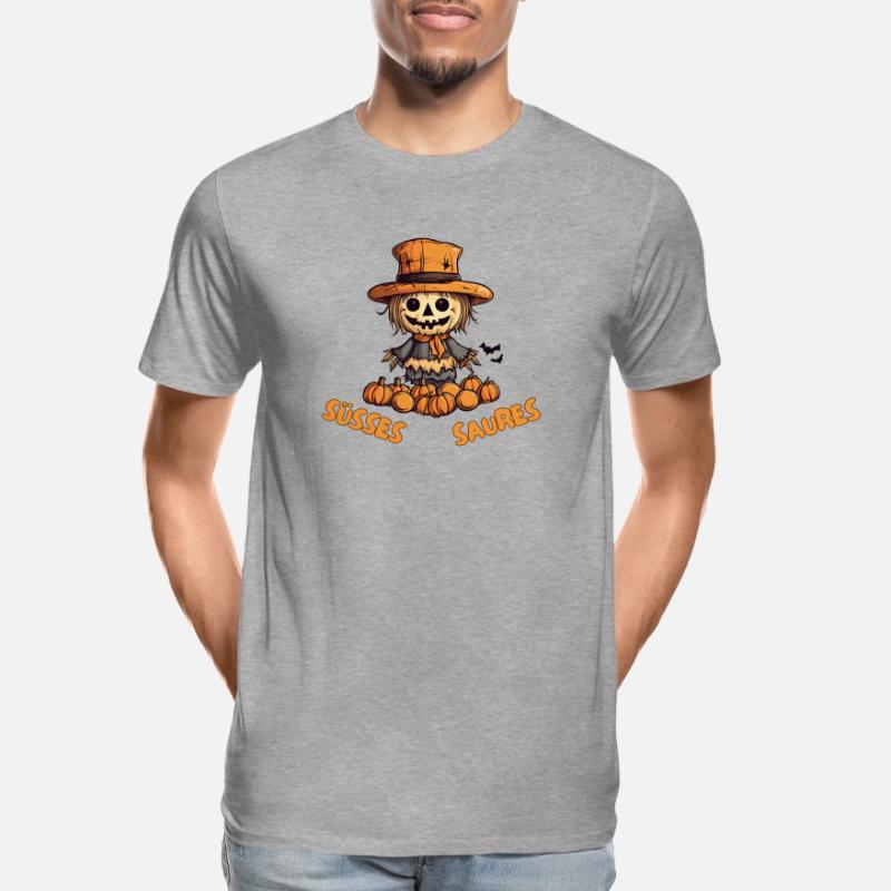 Süßes oder Saueres Halloween Vogelscheuche Männer Premium Bio T-Shirt