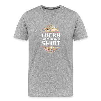 Glückliches Glücksspiel-tee Für Alle Casino-fans - Männer Premium Bio T-Shirt - Grau meliert - Vorne - Damien (186cm)
