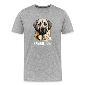 Kangal - Männer Premium Bio T-Shirt - Grau meliert - Vorne - Damien (186cm)