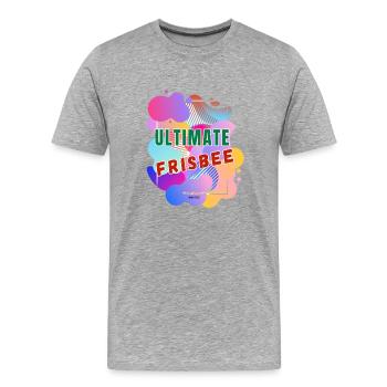 4 ulti nuage - T-shirt bio Premium Homme - gris chiné - Devant - Damien (186cm)