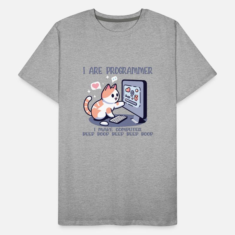 Ich bin Programmierer, lustige Katze Männer Premium Bio T-Shirt