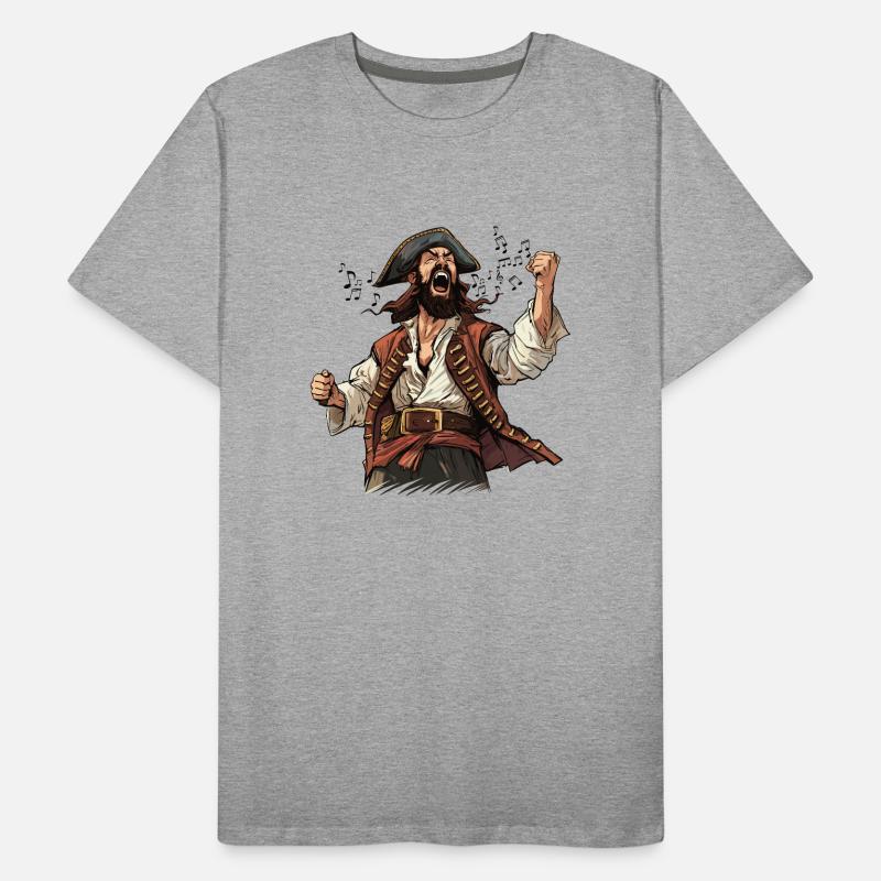 Conception de chant de mer pour les proches tout en chantant T-shirt bio Premium Homme