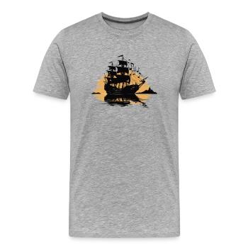 Sea Shanty Design For Loved Ones While Singing - Men's Premium Organic T-Shirt - heather grey - Front - Damien (186cm)