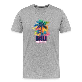 Bali Party Crew Vacation - Men's Premium Organic T-Shirt - heather grey - Front - Damien (186cm)