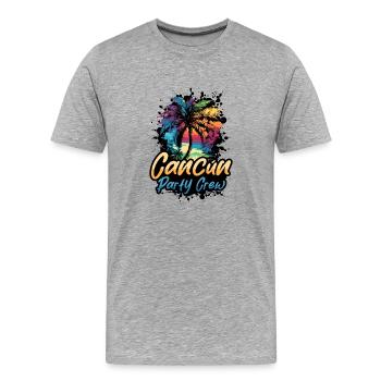 Cancun Party Crew Vacation - Men's Premium Organic T-Shirt - heather grey - Front - Damien (186cm)