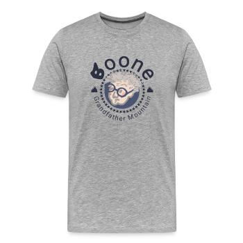 Boone - Grandfather Mountain - North Carolina - Männer Premium Bio T-Shirt - Grau meliert - Vorne - Damien (186cm)