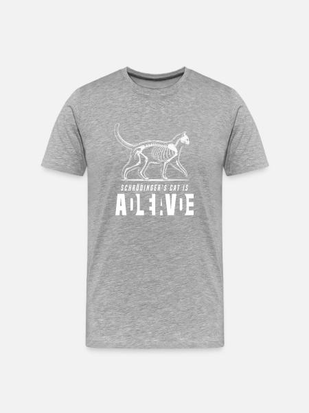 Schrödinger's Cat - Männer Premium Bio T-Shirt - Grau meliert