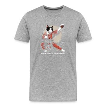 Kung Fu Chinesisches Kung Fu Asiatisches Kung Fu - Männer Premium Bio T-Shirt - Grau meliert - Vorne - Damien (186cm)