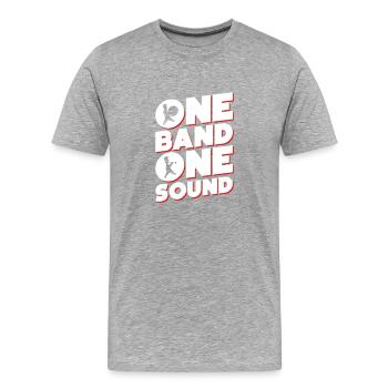 Eine Band Ein Sound - Männer Premium Bio T-Shirt - Grau meliert - Vorne - Damien (186cm)