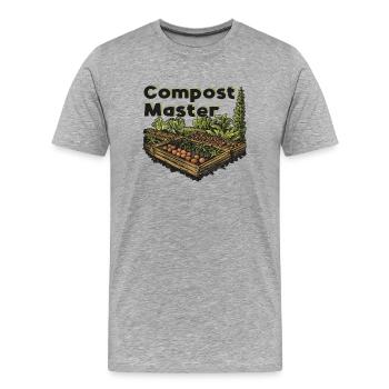 Permakultur Lebensmittel Compost - Männer Premium Bio T-Shirt - Grau meliert - Vorne - Damien (186cm)