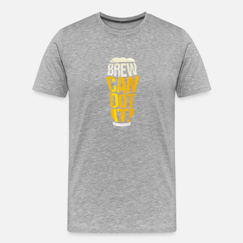 Brew Can Dot It - Männer Premium Bio T-Shirt - Grau meliert
