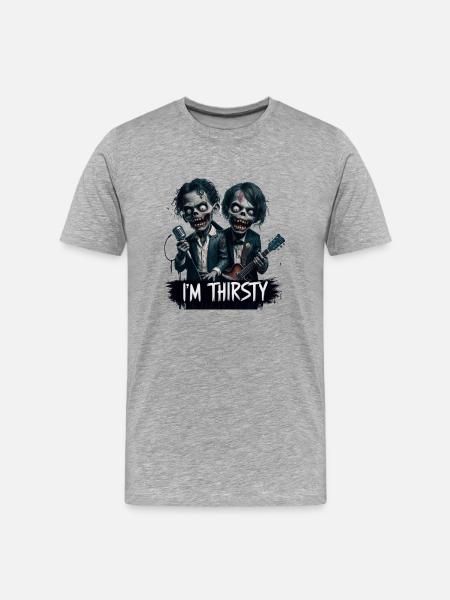 ICH HABE DURST - Männer Premium Bio T-Shirt - Grau meliert