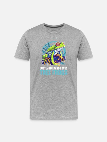 Tree Frog Baumfrösche Baumfrosch - Männer Premium Bio T-Shirt - Grau meliert