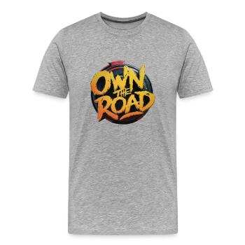MOTORRÄDER BEHERRSCHEN DIE STRASSE - Männer Premium Bio T-Shirt - Grau meliert - Vorne - Damien (186cm)