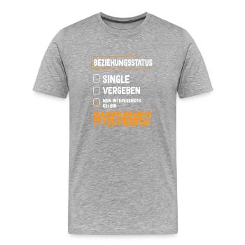 Physiotherapeut Beziehungsstatus Physiotherapie - Männer Premium Bio T-Shirt - Grau meliert - Vorne - Damien (186cm)