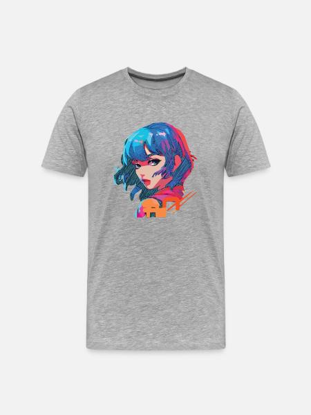 Joi - Männer Premium Bio T-Shirt - Grau meliert