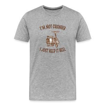 Fischer - Männer Premium Bio T-Shirt - Grau meliert - Vorne - Damien (186cm)