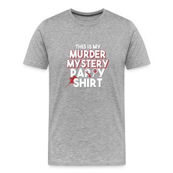 Murder Mystery Dinner Spielt Das Opfer - Männer Premium Bio T-Shirt - Grau meliert - Vorne - Damien (186cm)