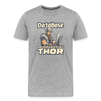 Viking Databaseadministra-thor Nerdy - Männer Premium Bio T-Shirt - Grau meliert - Vorne - Damien (186cm)