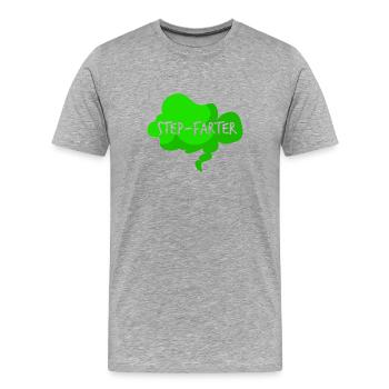 Step-farter for all bonus dad's - Men's Premium Organic T-Shirt - heather grey - Front - Damien (186cm)