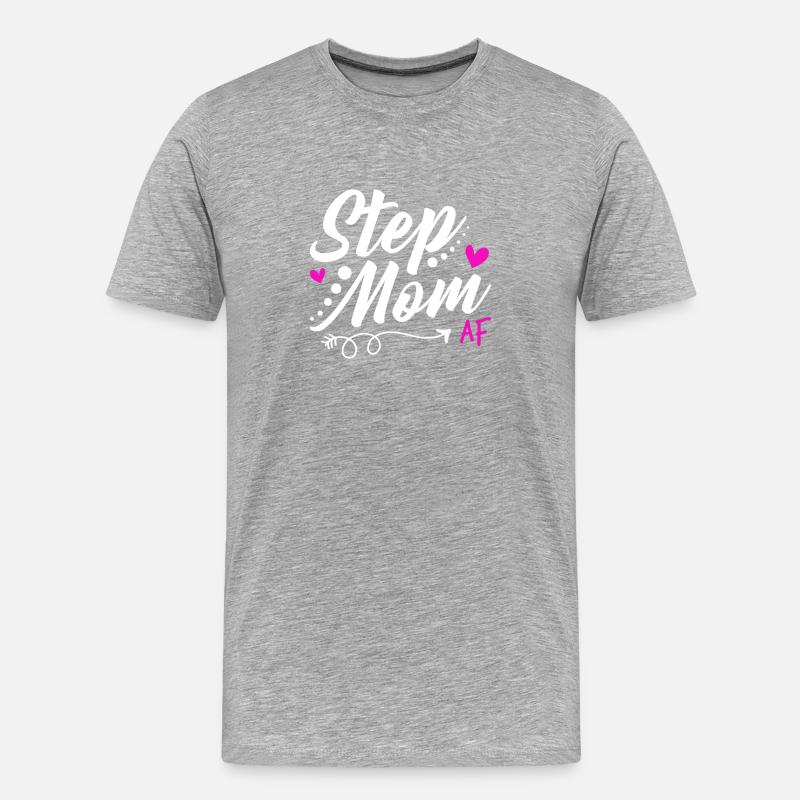 Stiefmutter Af - Männer Premium Bio T-Shirt - Grau meliert