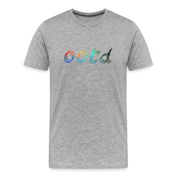 OOTD Coloré Abstrait Empreinte Digitale Art OOTD - T-shirt bio Premium Homme - gris chiné - Devant - Damien (186cm)
