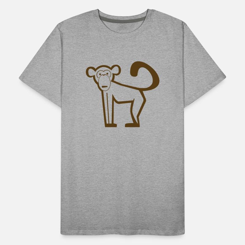 Singe, Primates, Évolution, Icône, Zoo, Cirque T-shirt bio Premium Homme