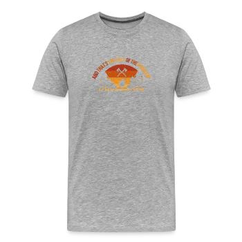 Und Das Ist Die Wurzel Des Problems - Männer Premium Bio T-Shirt - Grau meliert - Vorne - Damien (186cm)