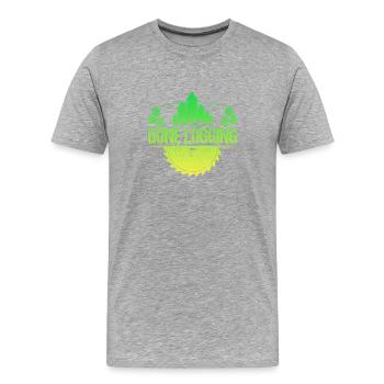 Disparition de l’exploitation forestière - T-shirt bio Premium Homme - gris chiné - Devant - Damien (186cm)