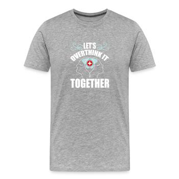 Réfléchissons ensemble - T-shirt bio Premium Homme - gris chiné - Devant - Damien (186cm)