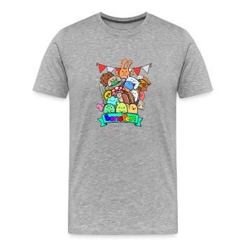 Troupe mignonne - T-shirt bio Premium Homme - gris chiné - Devant - Damien (186cm)