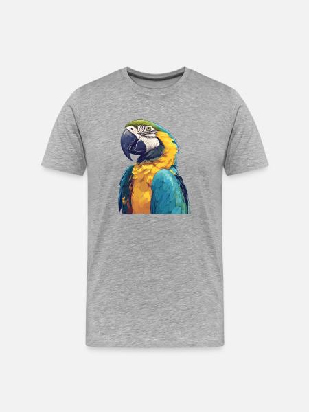 Aras Ara - Männer Premium Bio T-Shirt - Grau meliert